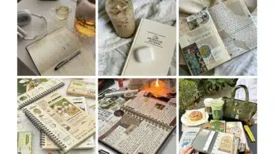 Aesthetic journaling and planning setup with notebooks, planners, and coffee, ideal for productivity and mindfulness inspiration.