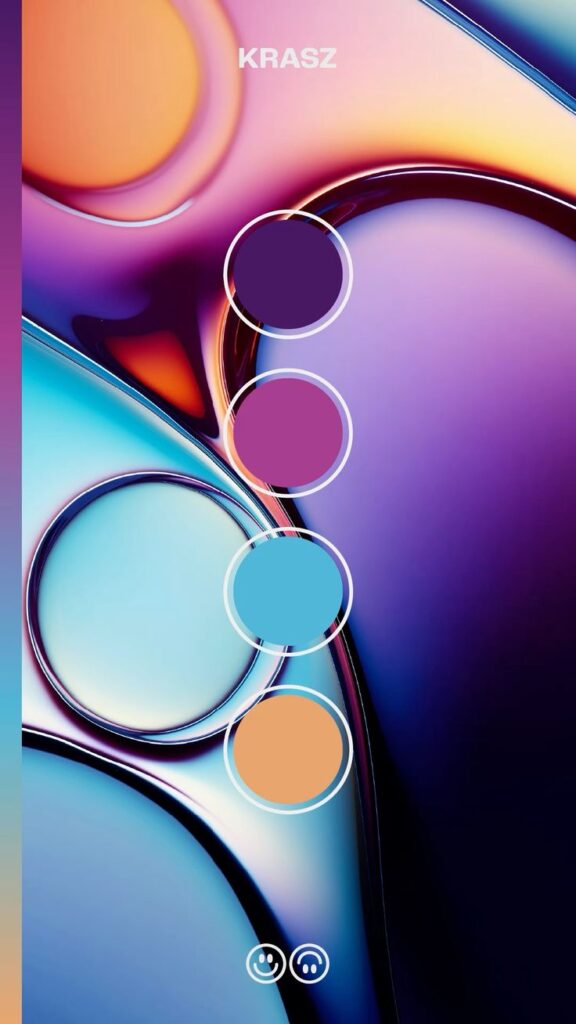 Abstract colorful gradient design with purple, pink, blue, and orange circles. Vibrant and modern art background.