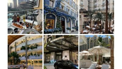 Luxurious dining spots and stylish hotel exteriors, showcasing elegant interiors and inviting outdoor settings. Perfect for travel inspiration.