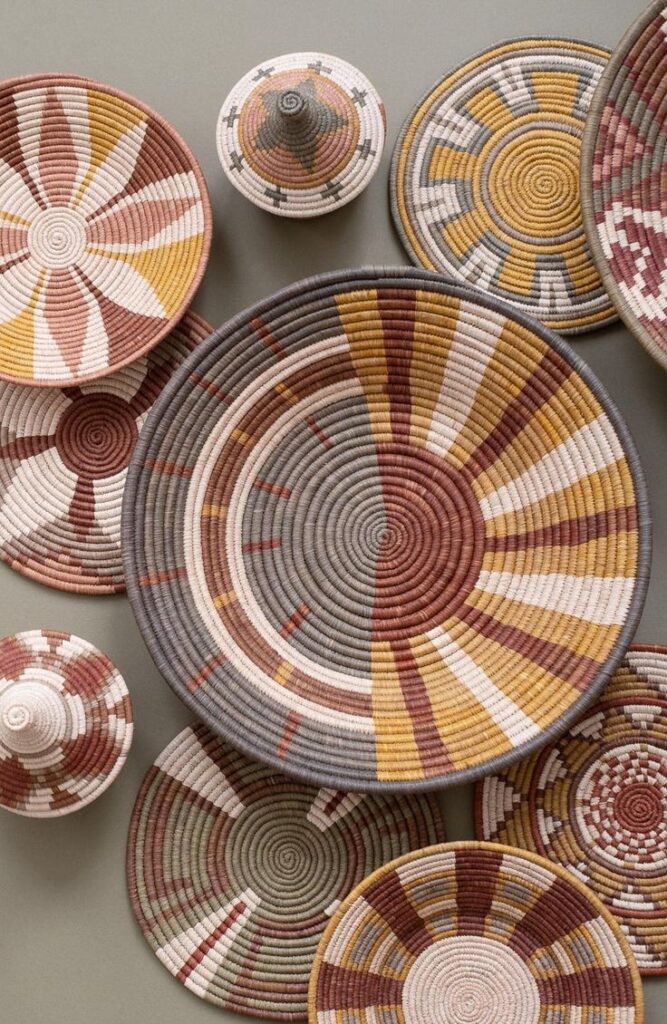 Maadili Collective Horizing Basket in Natural at Nordstrom Colorful woven baskets with intricate geometric patterns, displayed on a neutral background. Perfect decor accents. - Handy Home Colorful woven baskets with intricate geometric patterns, displayed on a neutral background. Perfect decor accents.